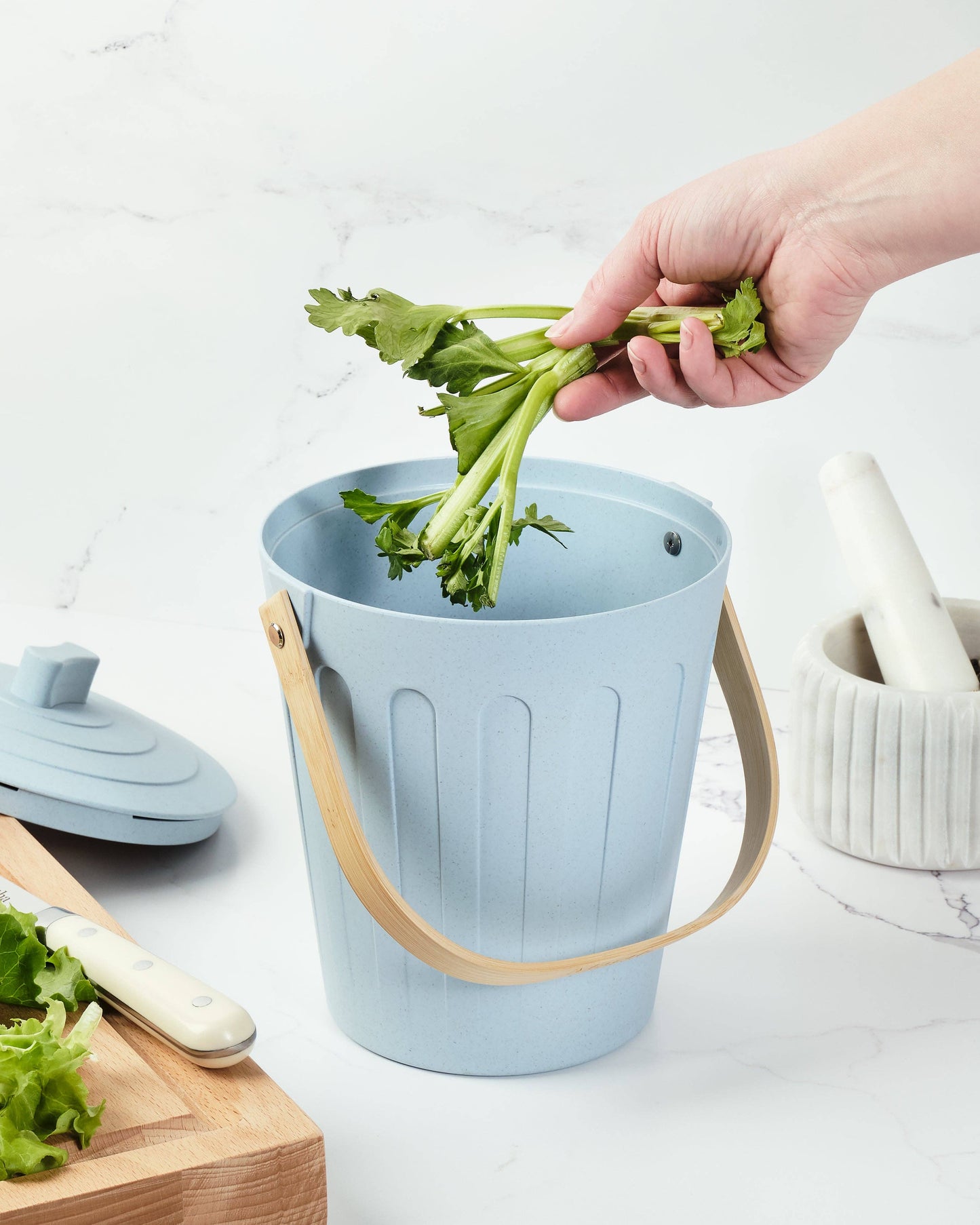 Compost Bin - Martha Stewart - .7 Gal Cap. - Dishwasher Safe
