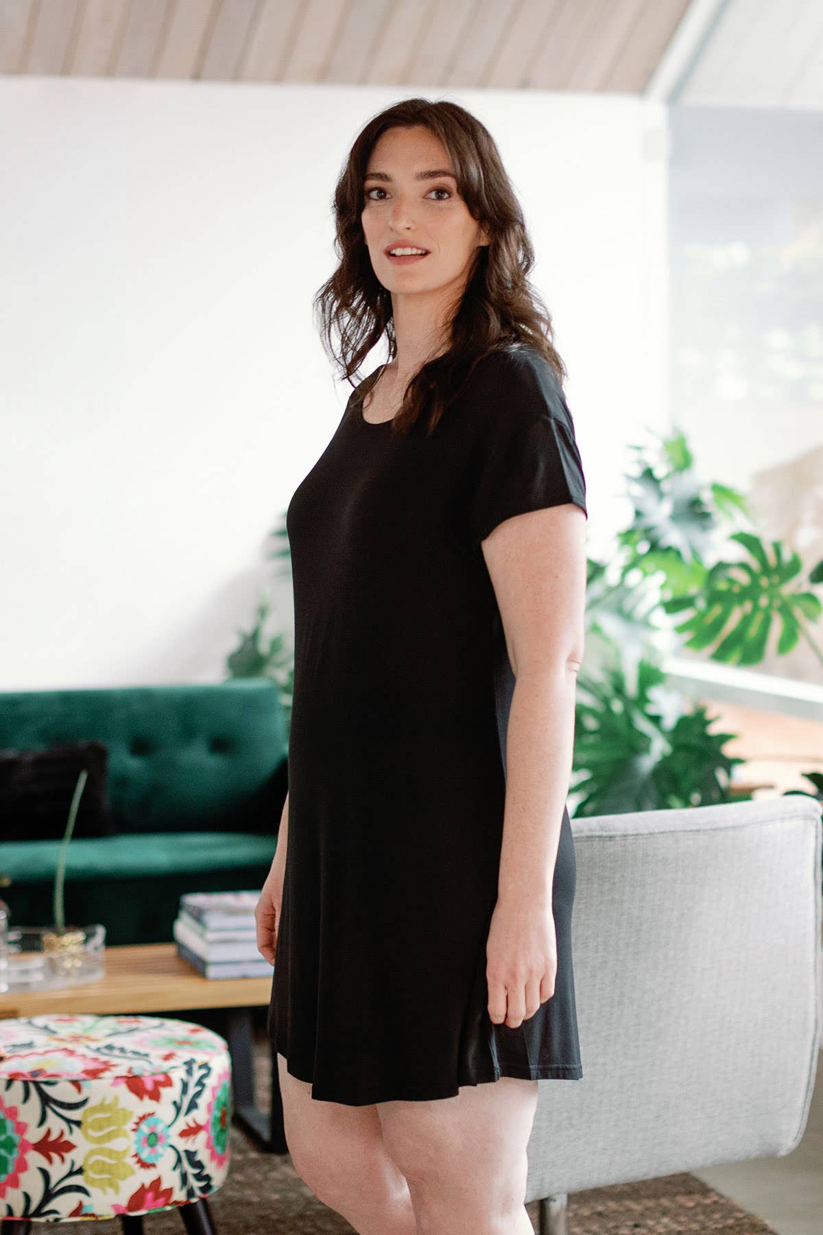 YALA - PENELOPE CAP SLEEVE OVERSIZED BAMBOO NIGHTSHIRT
