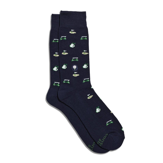 Conscious Step - Socks that Support Youth Sports | Navy Golf