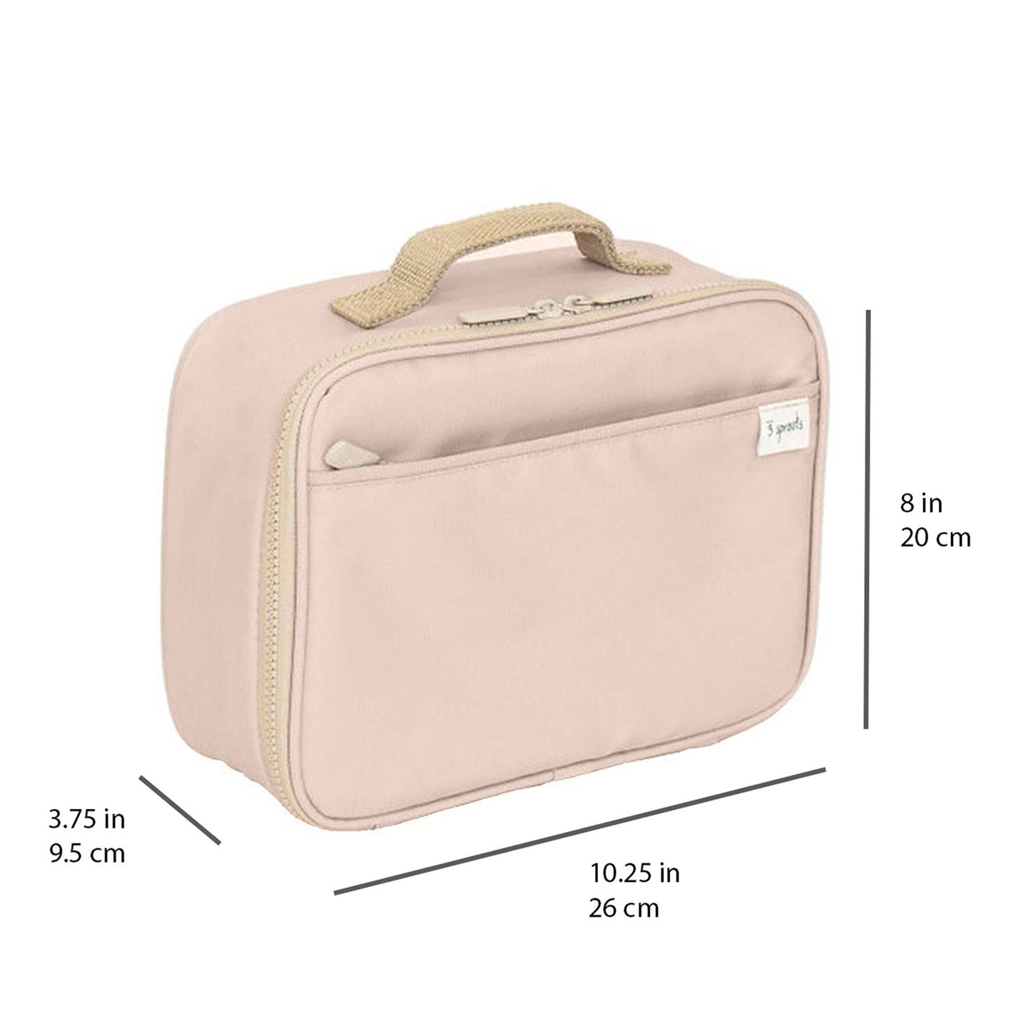 3 Sprouts - Kids Recycled Fabric Lunch Bag - Solid Colors