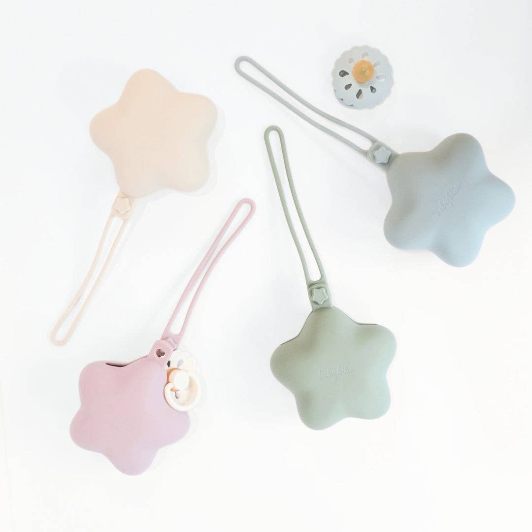 Star Pacifier Holder Case - Dusty Teal