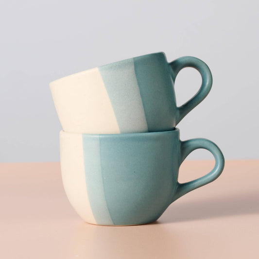 Ten Thousand Villages - Pheeka Striped Tea Cups - Set of 2