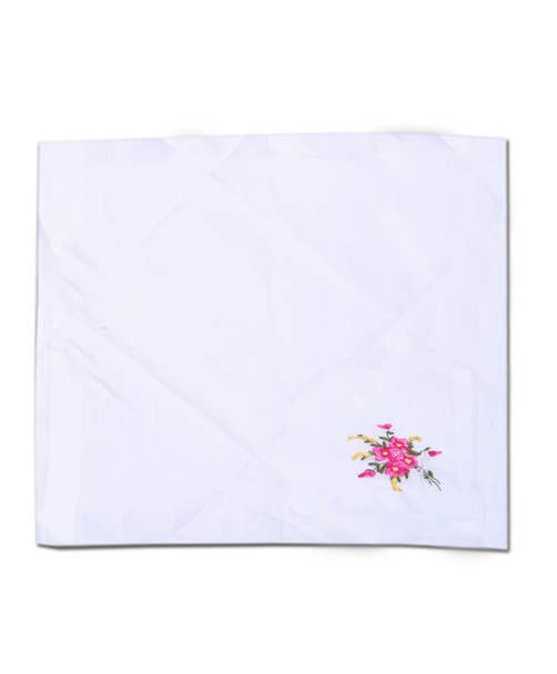 Women's Embroidered Cotton Handkerchief 3pc Box Set