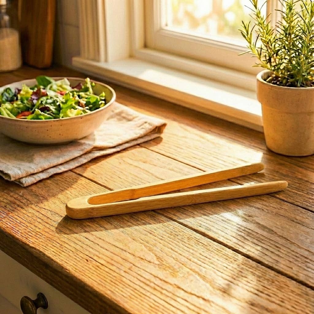 Sustainable Bamboo Tongs - Package Free