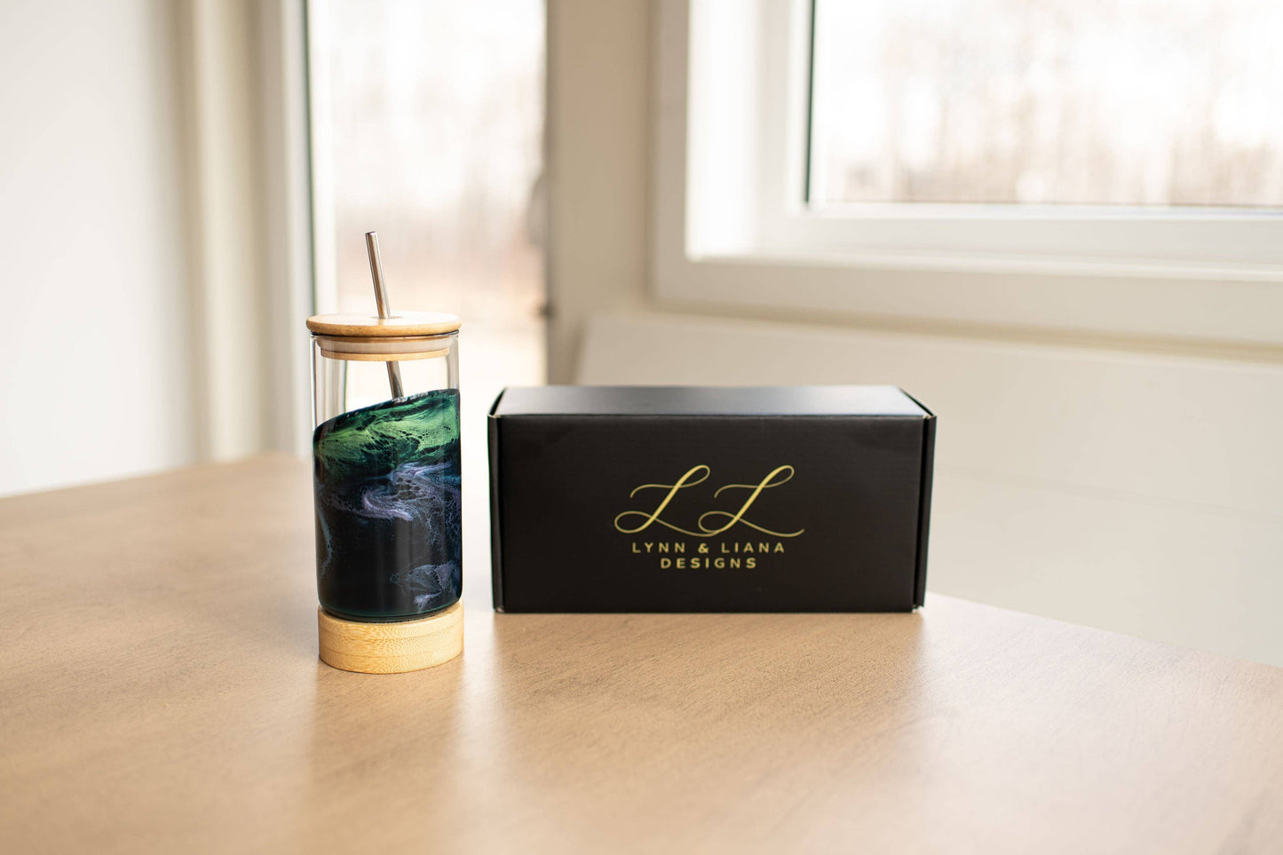 NEW!!! Resin Accented Glass Tumblers (No Tariffs)
