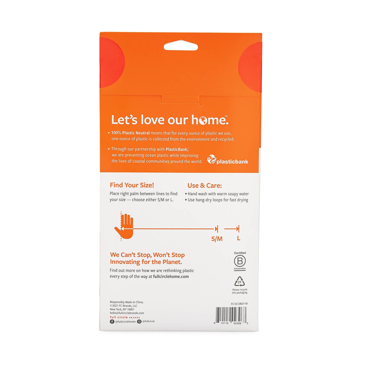 Full Circle Home - Splash Patrol Natural Latex Cleaning Gloves
