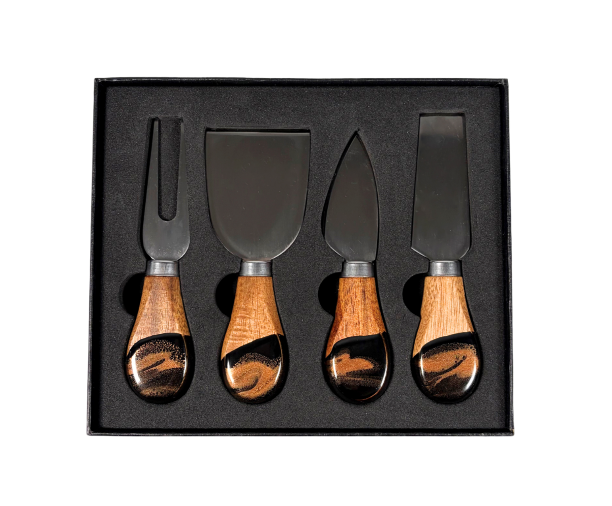 Resin Coated Cheese Knife Set - Set of 4 - NO TARIFFS!