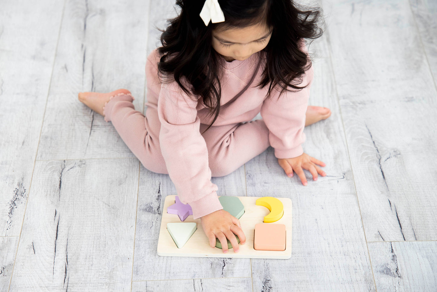 Pearhead - Wooden Shapes Puzzle, Developmental Learning Toy