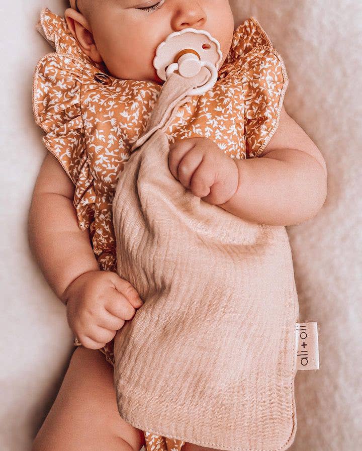 Ali+Oli - Pacifier Blanket Holder (Pink/Flowers)