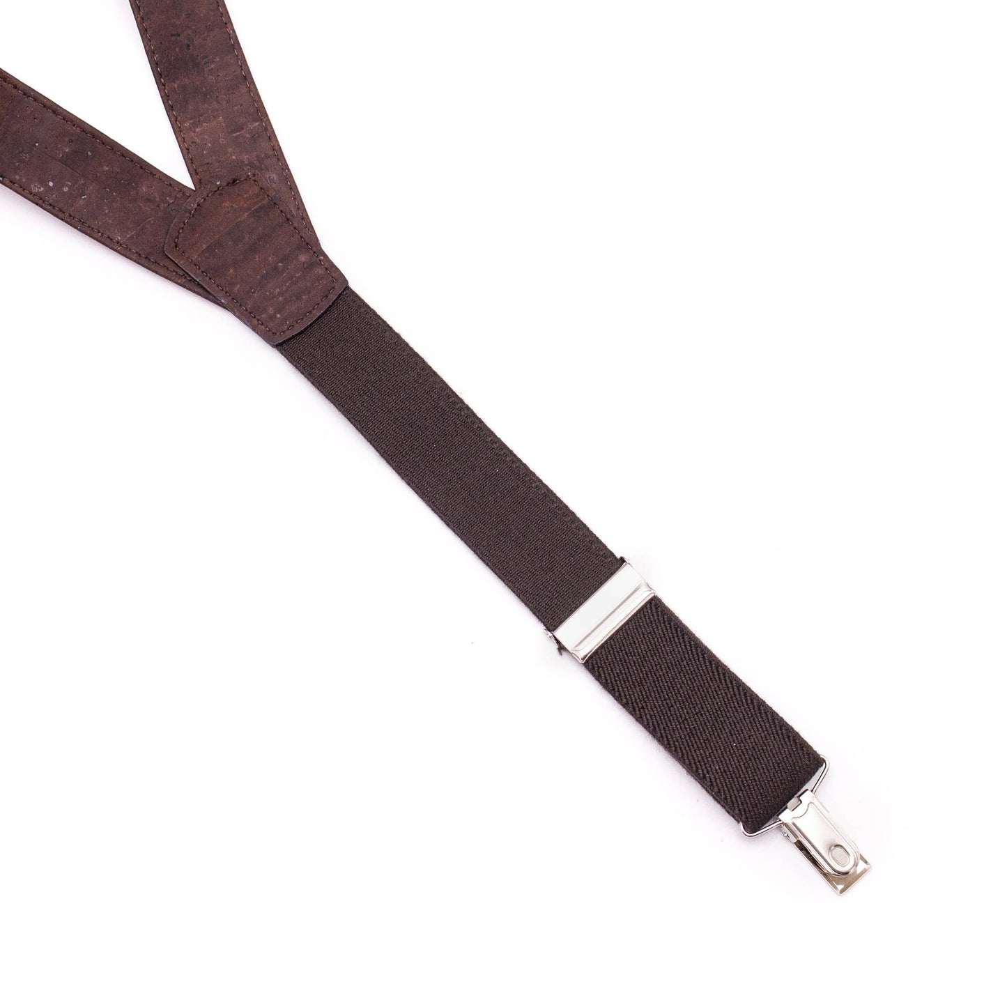 Brown Adjustable cork straps men's SUSPENDER L-542-D