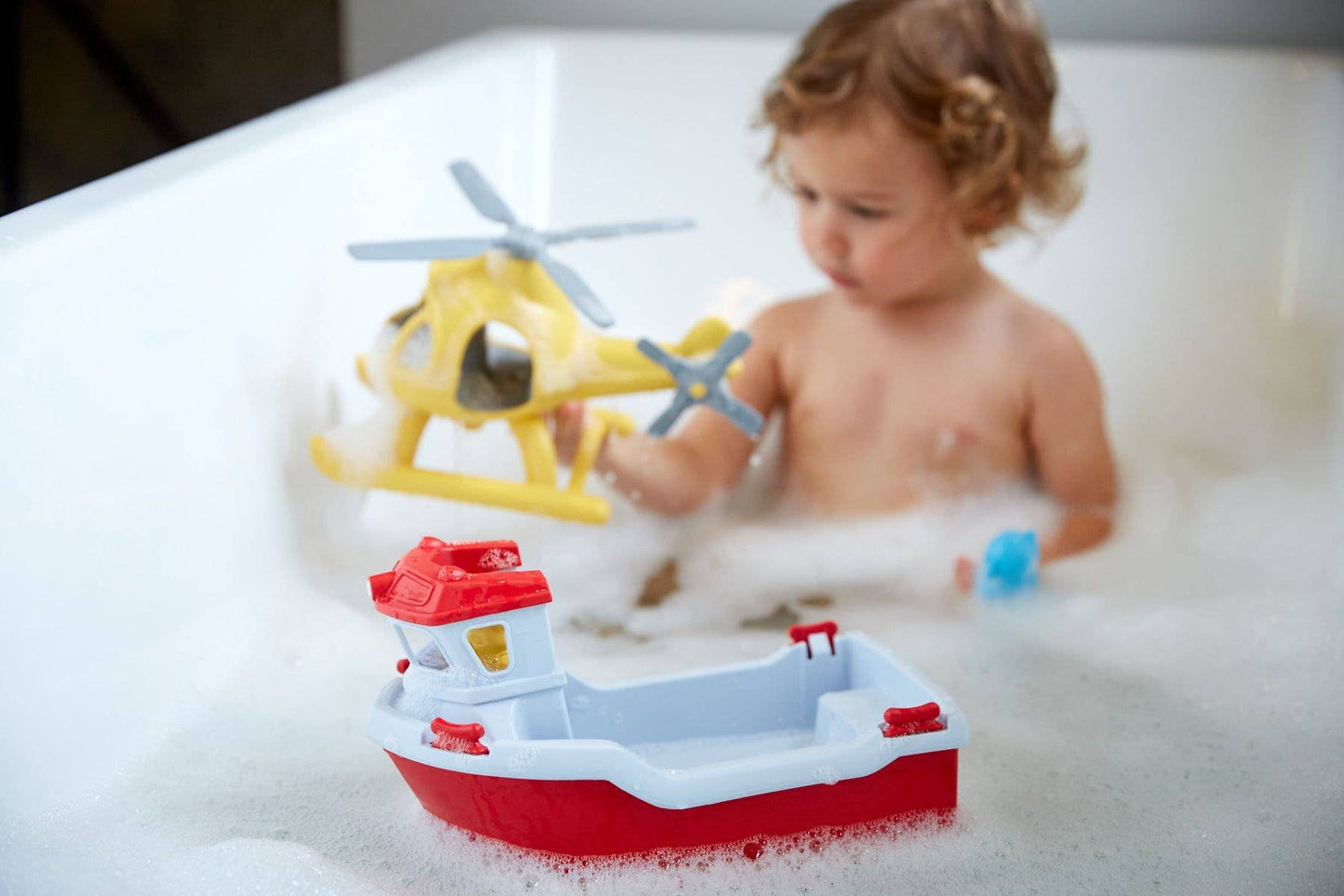 Green Toys - Rescue Boat & Helicopter