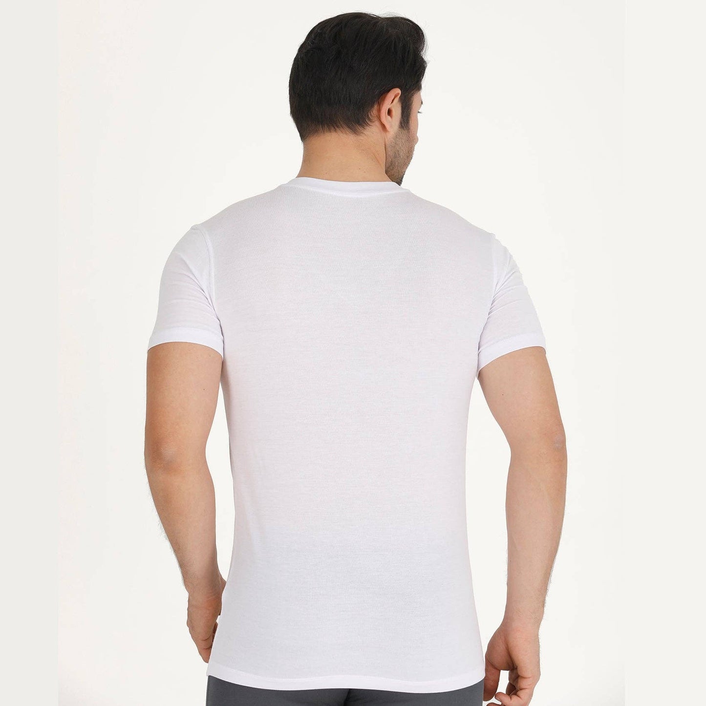 Bambooven - Bambooven Men’s V-Neck T-Shirt – Premium Bamboo, Super Soft, Breathable, Classic V-Neck, Modern Fitted T-Shirt, Men’s Undershirt - Mixed Color(3 Pack)