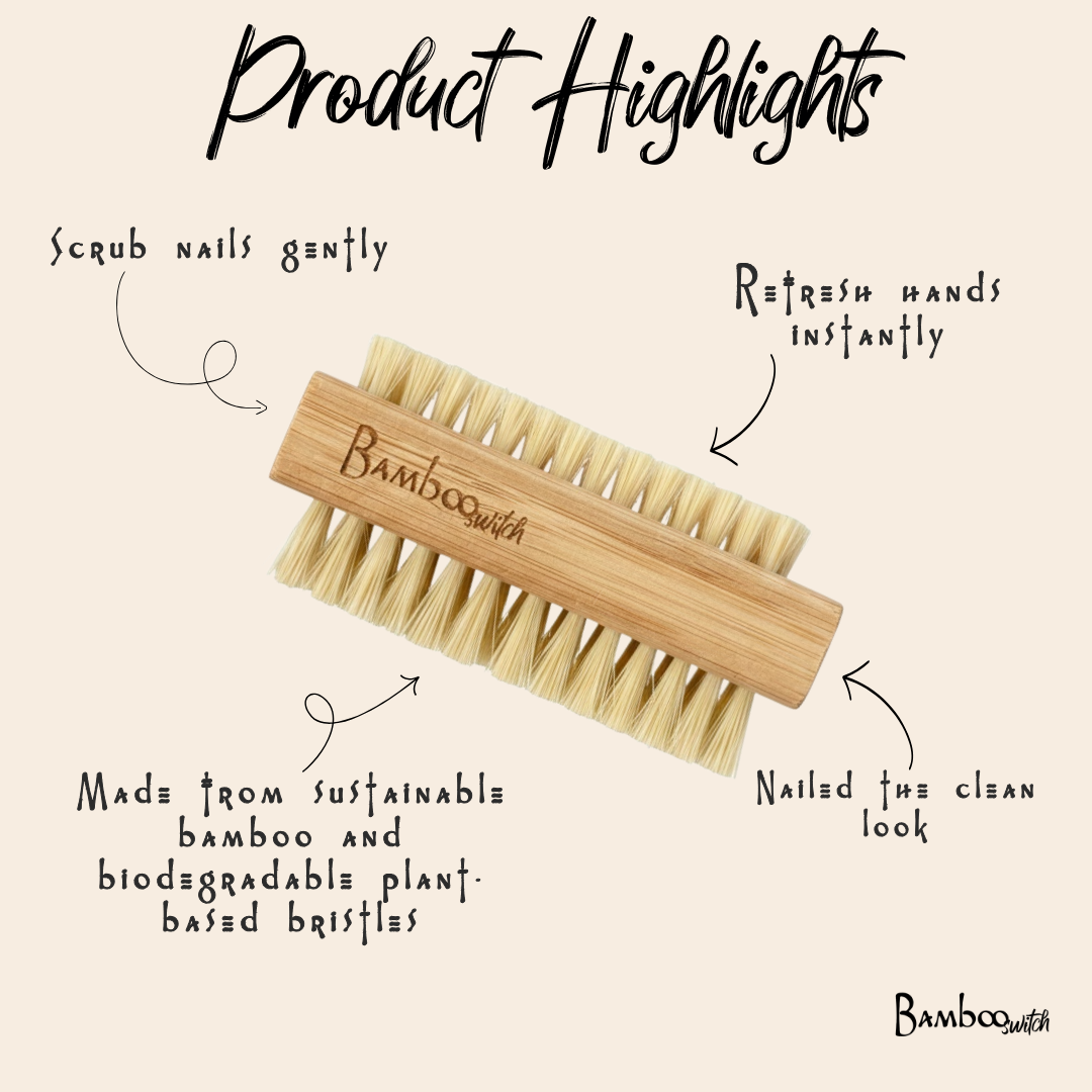 Bamboo Vegan Nail Brush | Self Care | Earth Day Bestseller