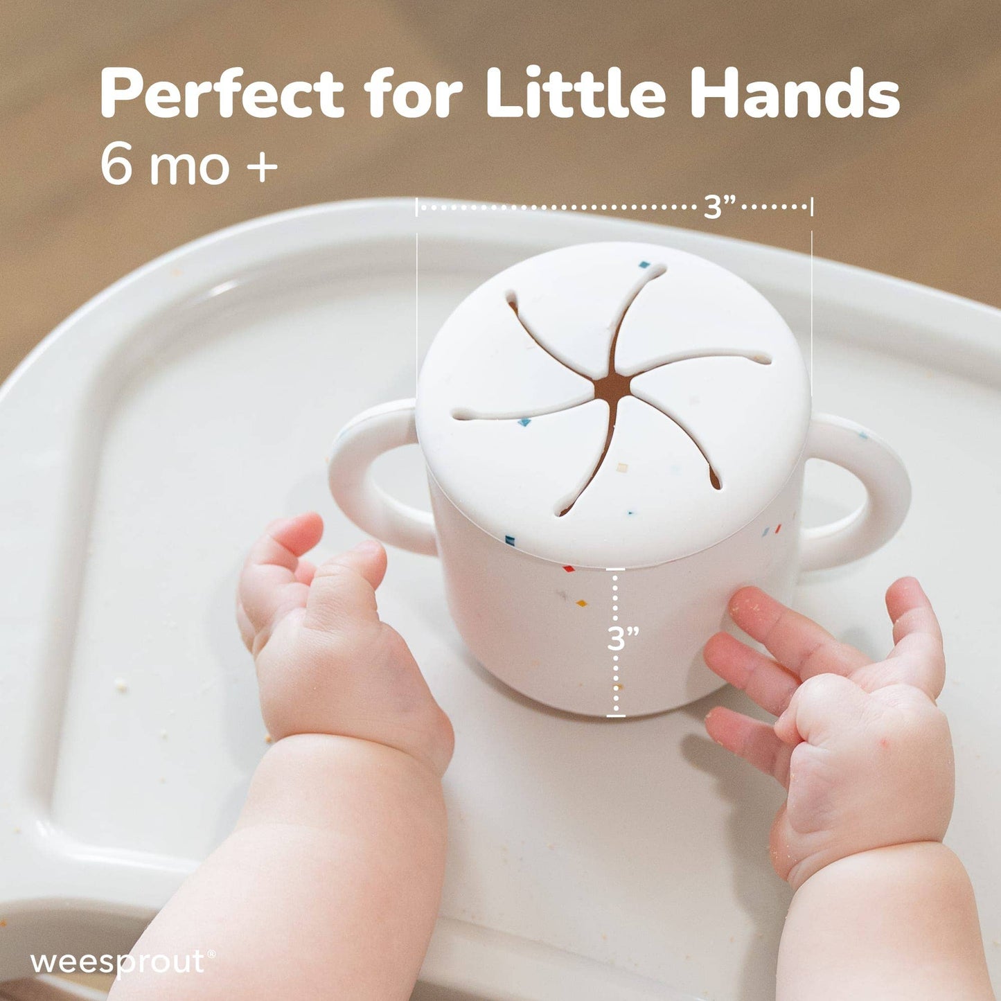 WeeSprout - Silicone Spill-Proof Snack Cup for Babies & Toddlers