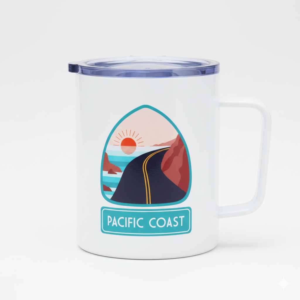 Pacific Coast Mug - California Camp Mug - Insulated, 12 oz