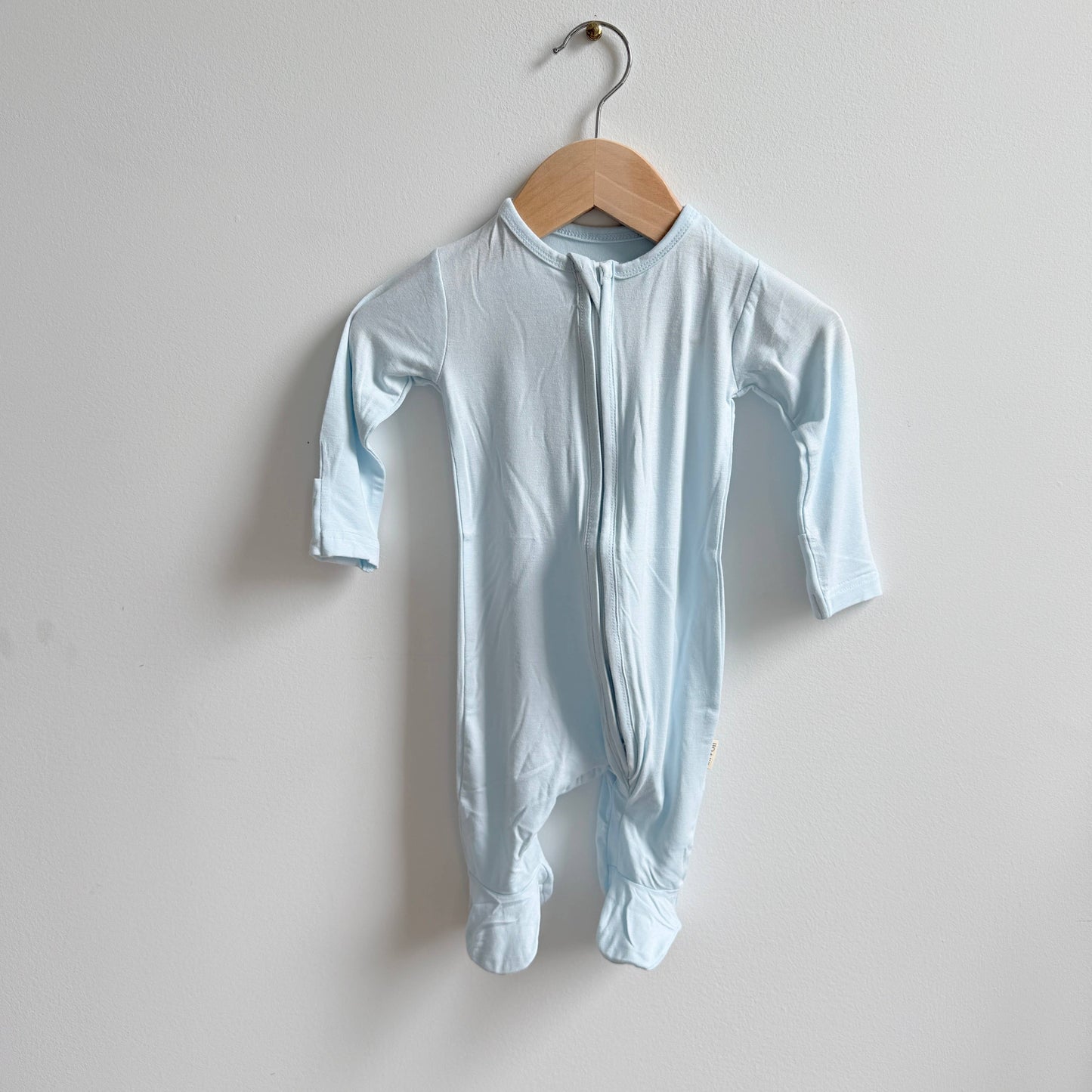 Ali+Oli - Baby Footie 2-Way Zipper – Bamboo Lounge Wear Blue