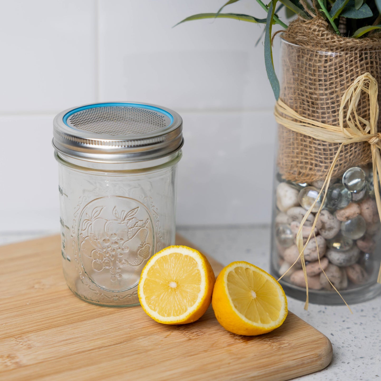 Fox Run Brands - Jarware Stainless Steel Citrus Zester and Cheese Grater Lids