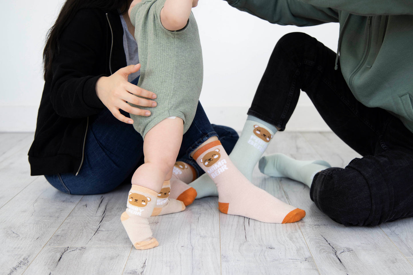 Pearhead - Woodland Family Sock Set, Family Gift Set, Set Of 3