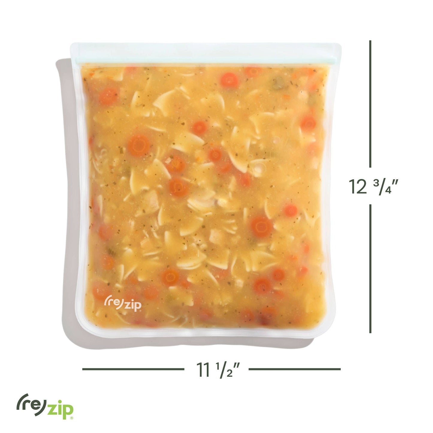 Reusable Flat Gallon Storage Bags - Clear - 2 Pack