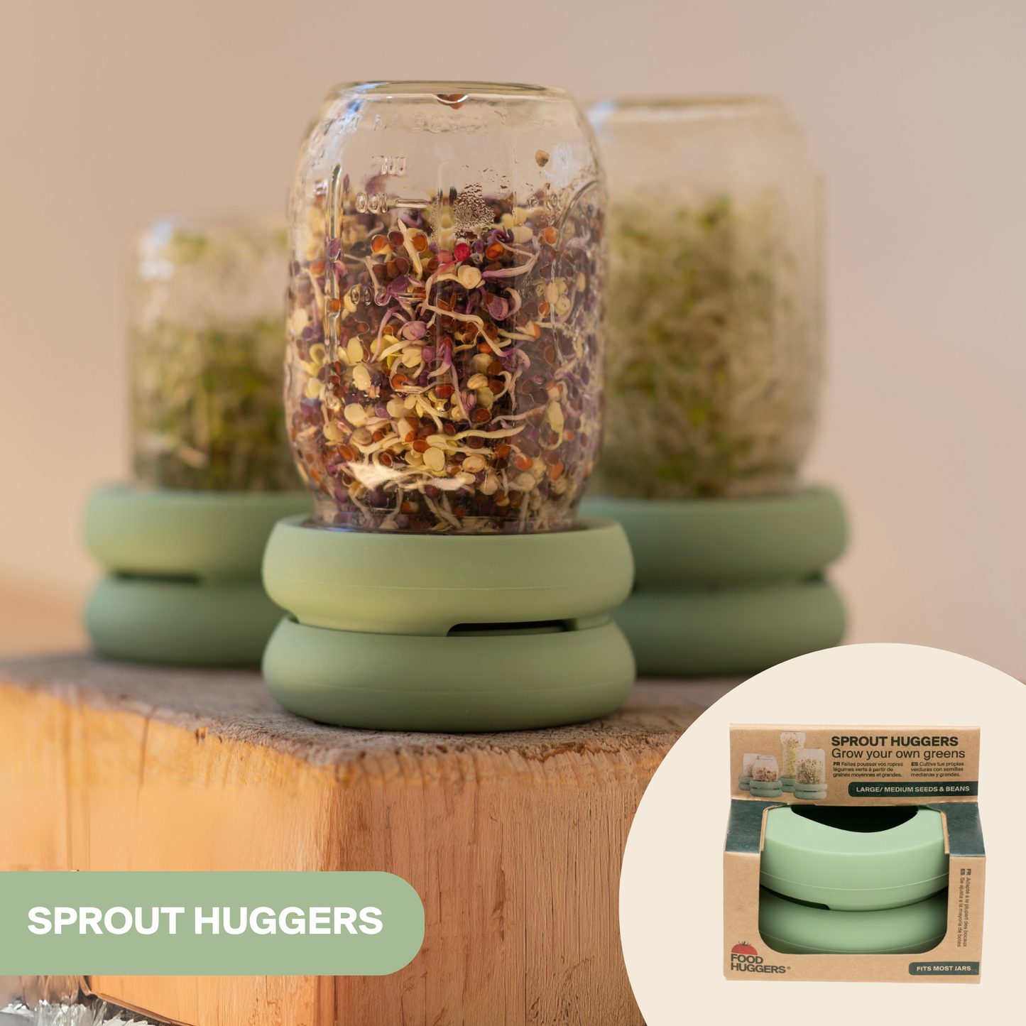 Food Huggers - Reusable Silicone Sprouting Lids