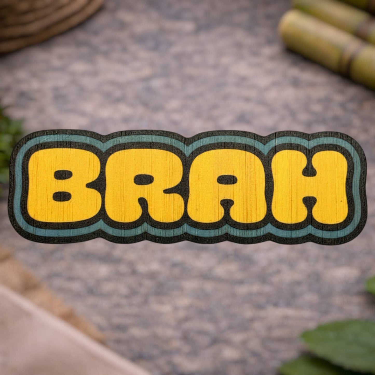 Bamboo Wood Stickers - Brah Eco-Friendly Bamboo Sticker