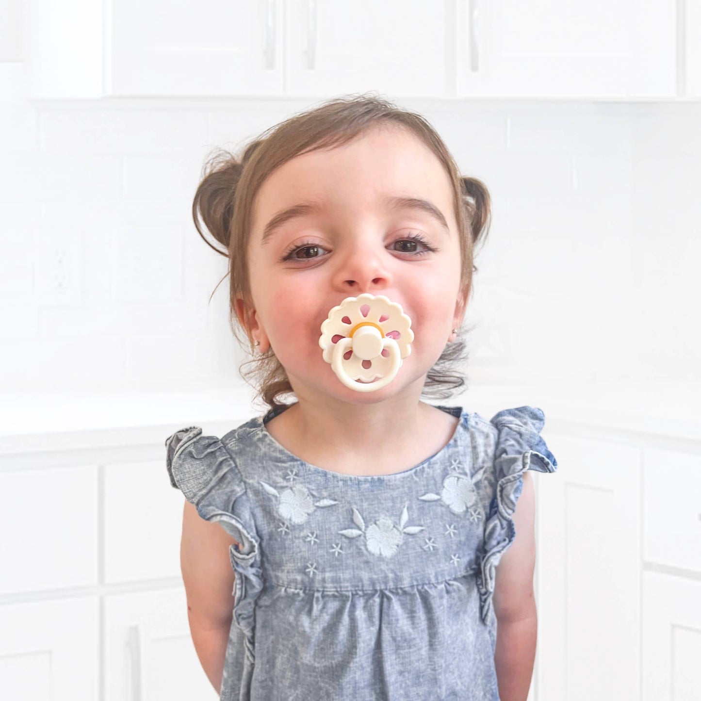 Natural Latex Pacifiers - Size 2 (6-18M) Blush & Cream
