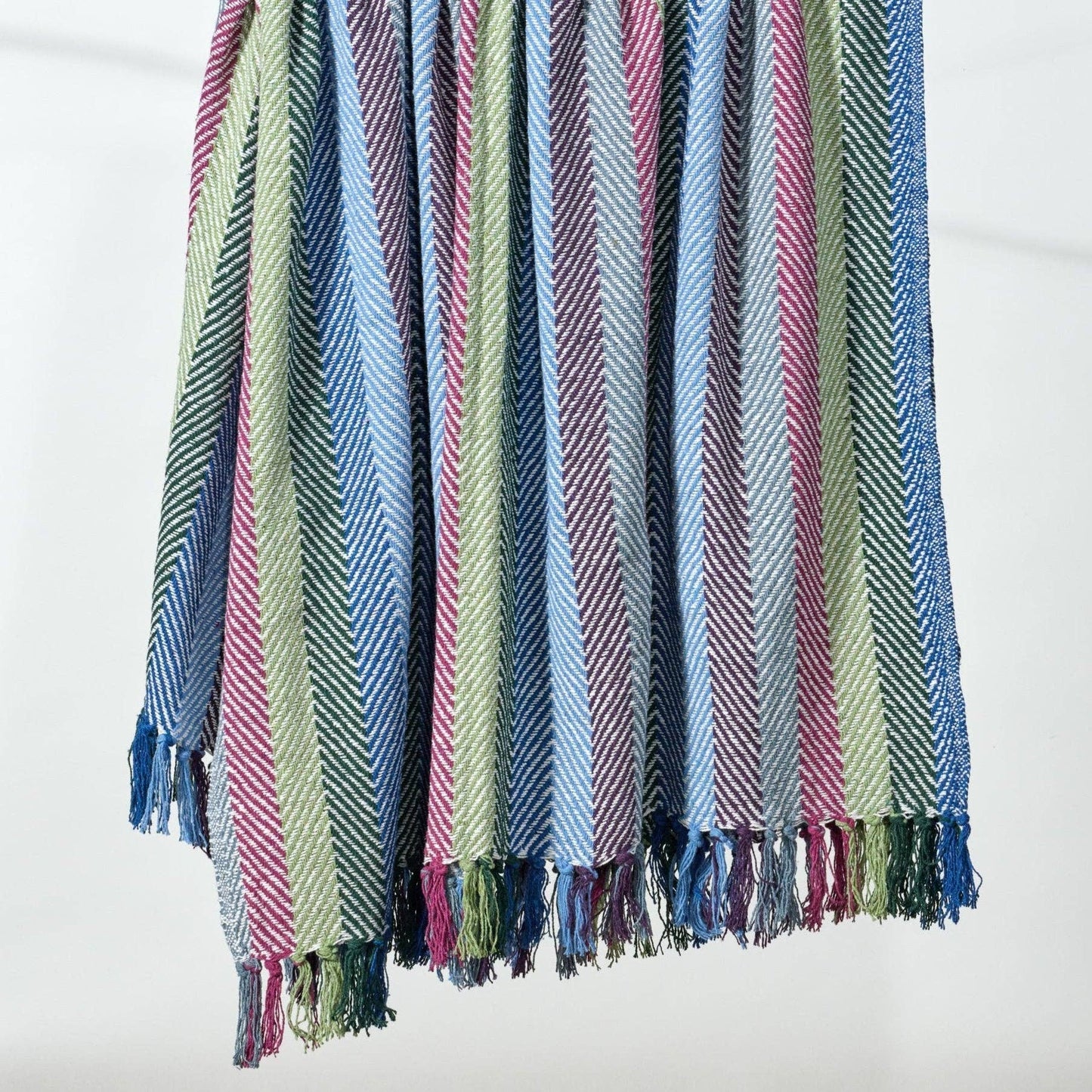 Ten Thousand Villages - Striped Recycled Cotton Throw Blanket