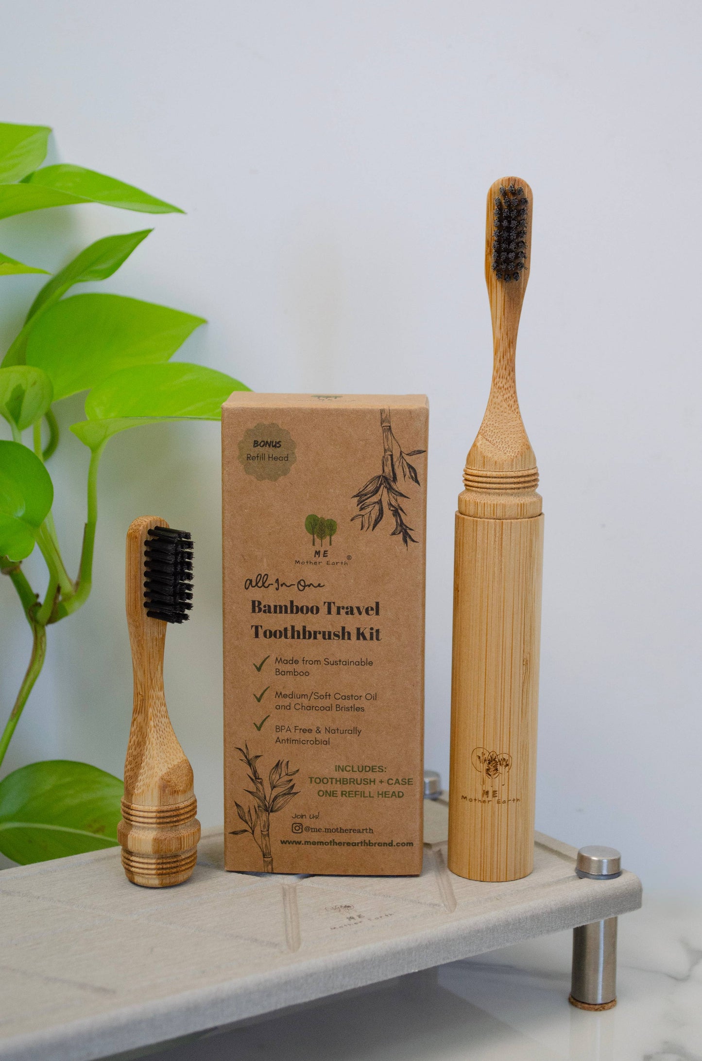 All-in-One Bamboo Travel Toothbrush 2.0
