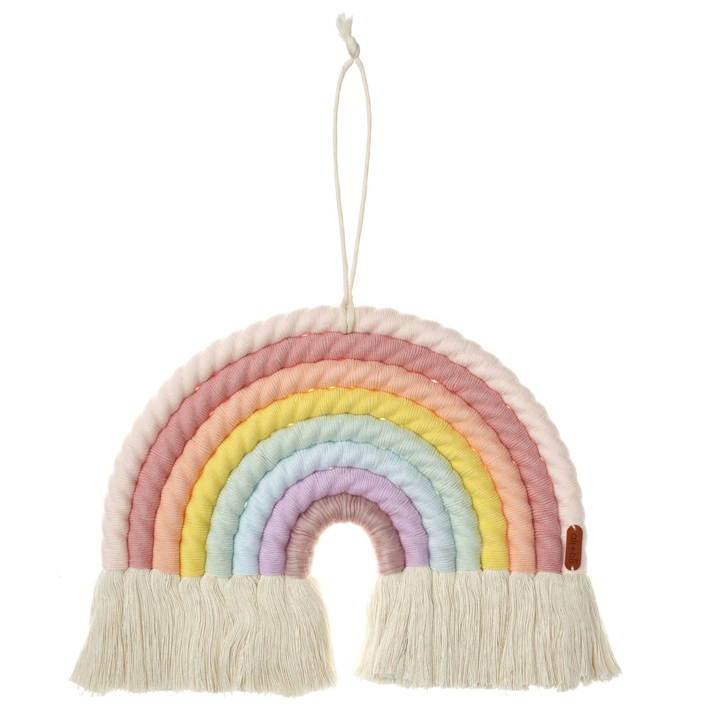 Ali+Oli - Macrame Nursery Wall Décor - Rainbow (Pastel)