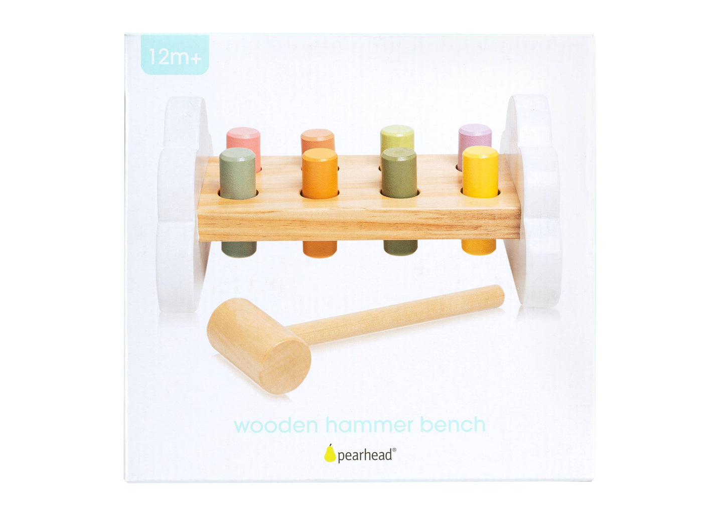 Pearhead - Wooden Hammer Bench Toy, Learning Toy