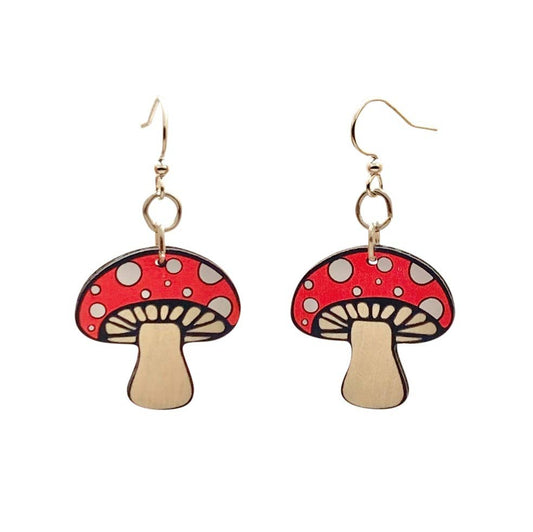 Green Tree Jewelry - Mushroom Earrings
