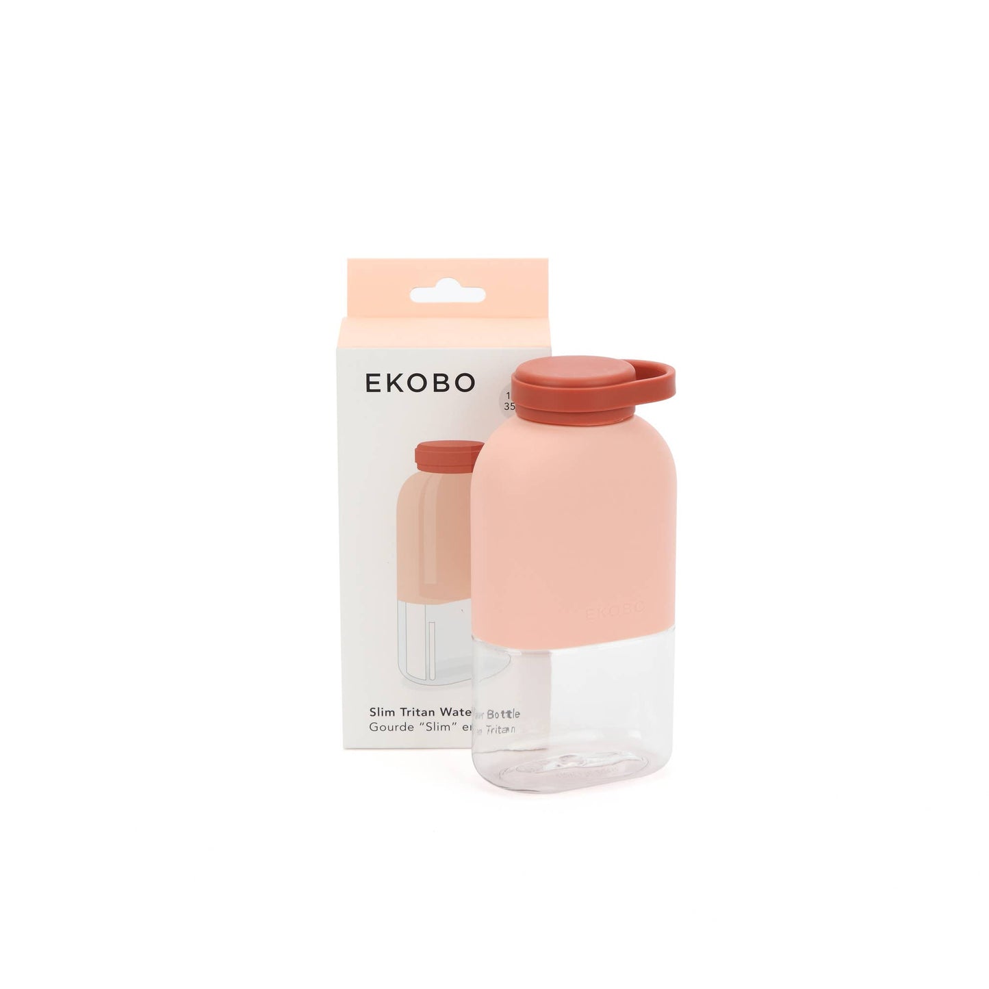 Slim Water Bottle 12oz - Blush / Terracotta