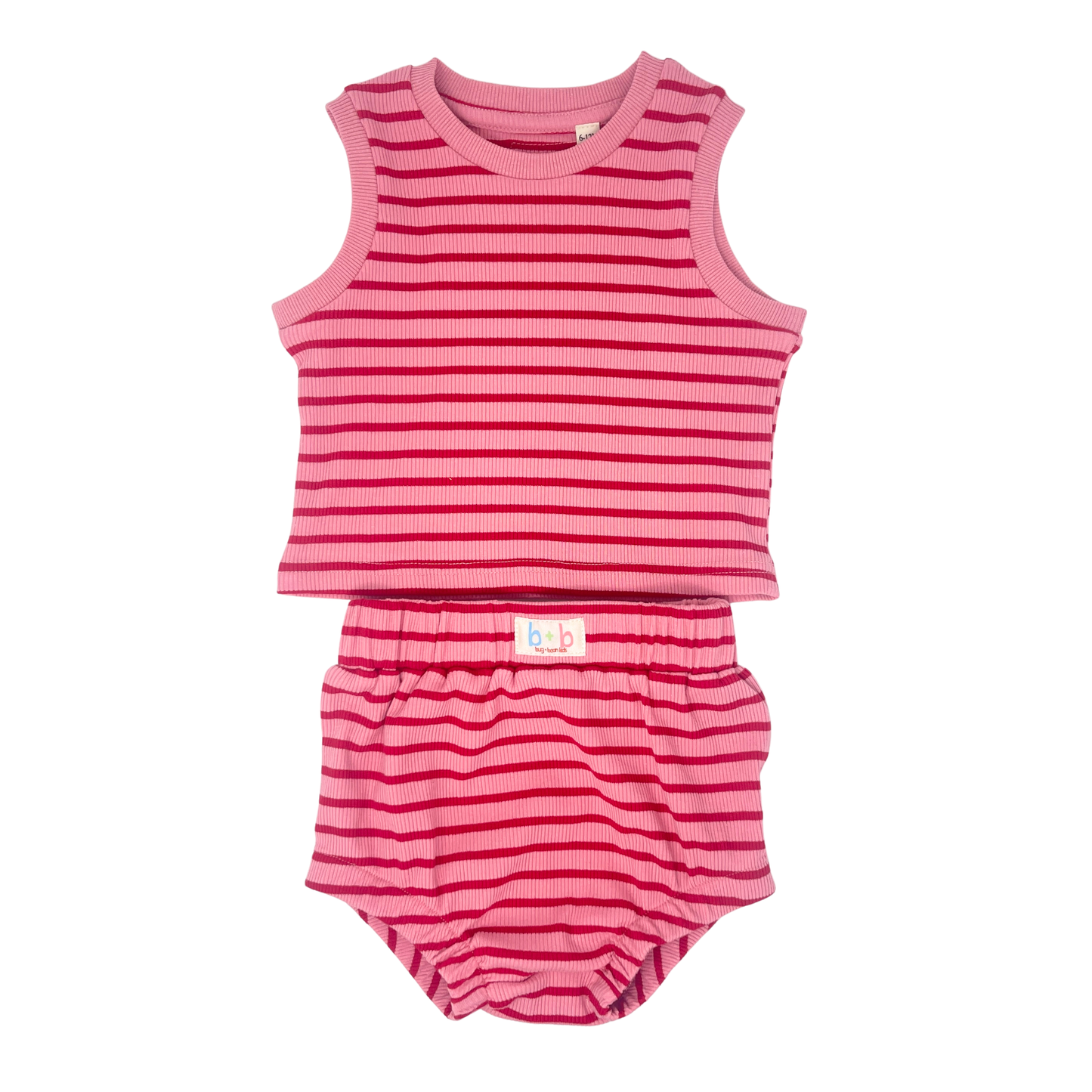 Striped Ribbed Organic Cotton Baby Set