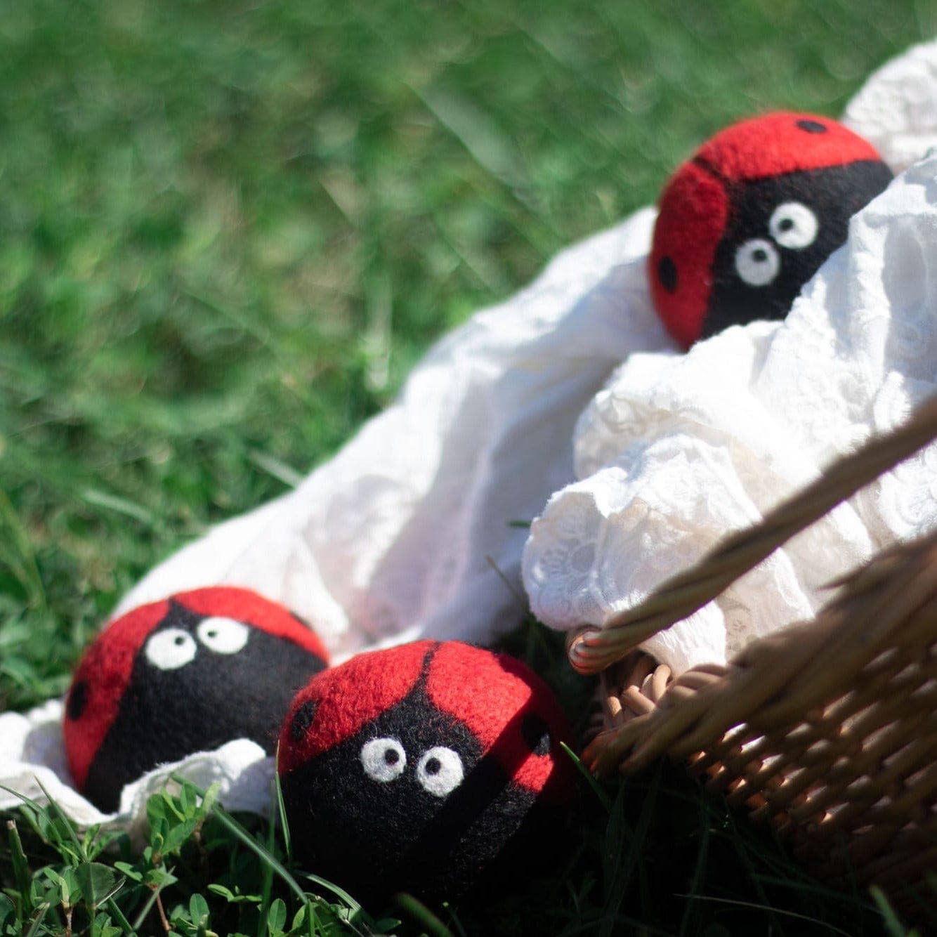 Friendsheep - Ladybug Trio Eco Wool Dryer Balls - Set of 3
