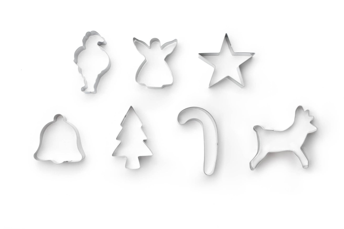 Fox Run Brands - Fox Run Christmas Cookie Cutters, Set of 7, 1" x4.25" x3.5"