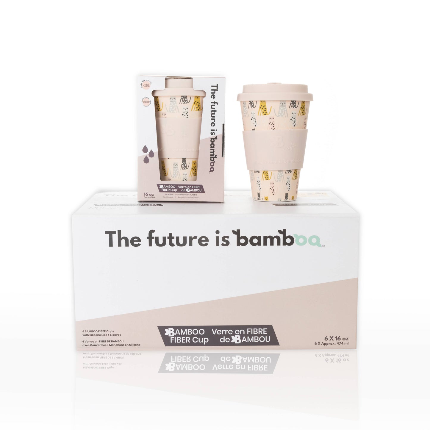 Feline Fine - Bamboo Reusable Cups