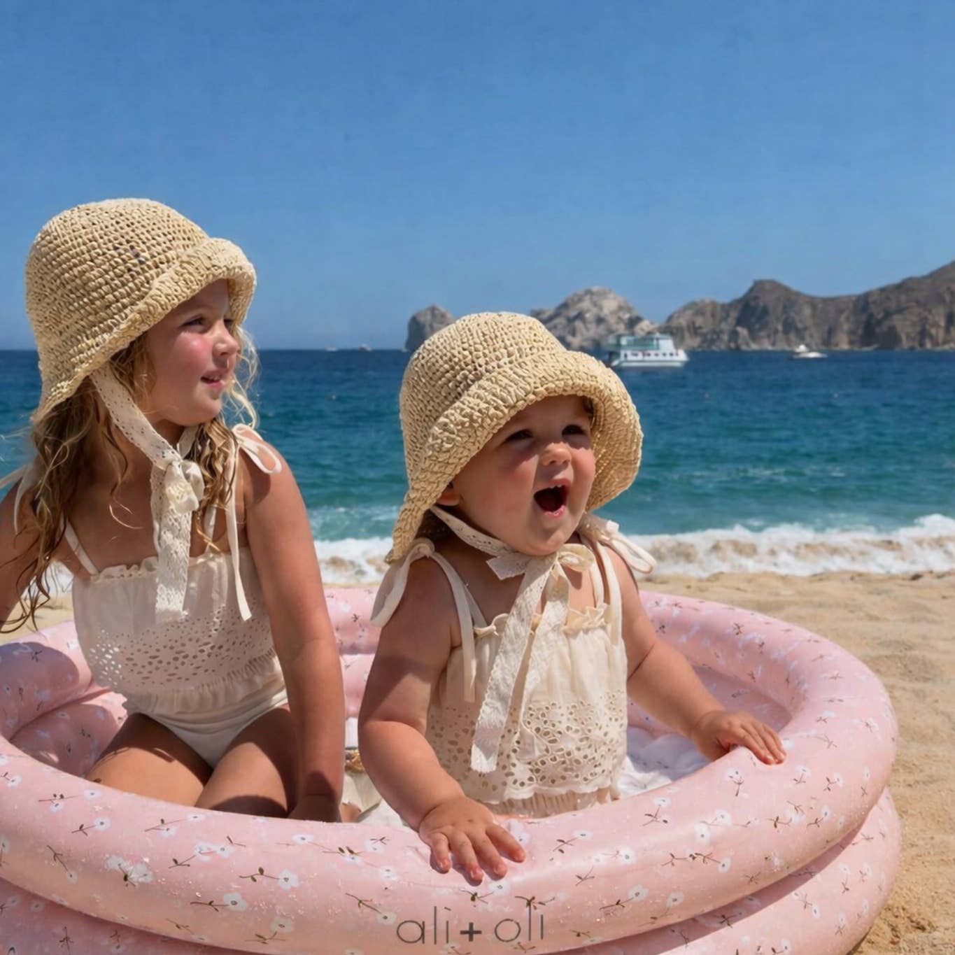 Ali+Oli - Ali+Oli Two-Ring Inflatable Kiddie Pool (Peony)