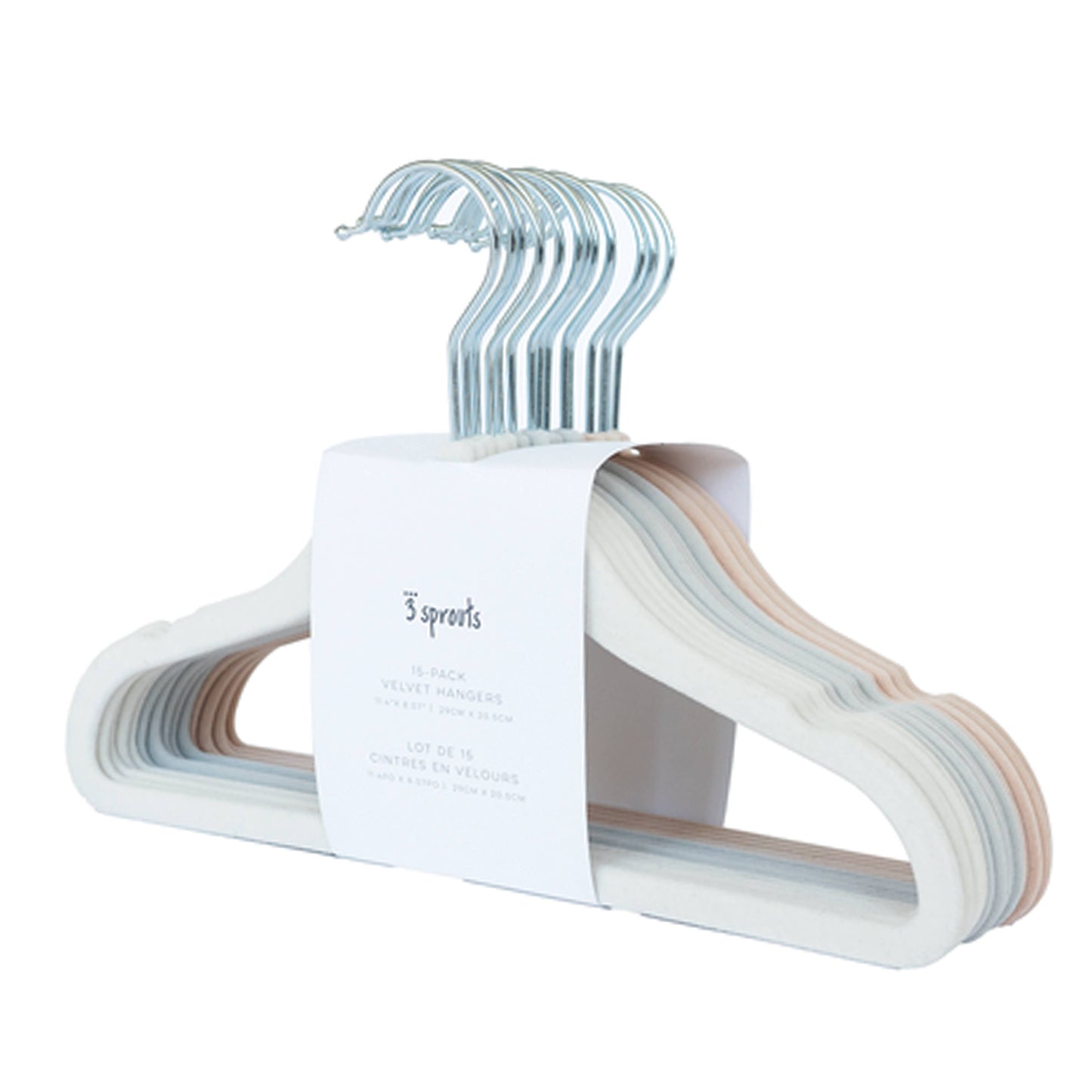 3 Sprouts - Kids & Baby Velvet Hangers (2 Packs of 15)