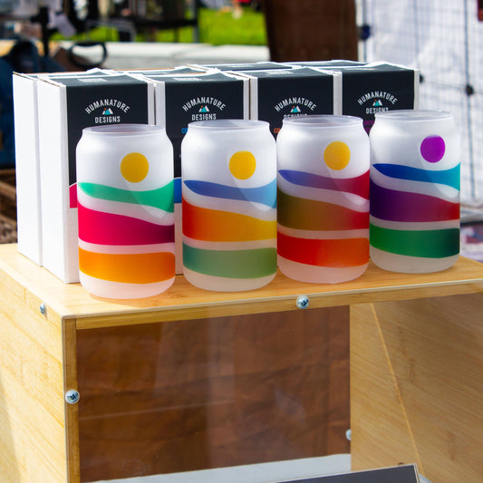 Colorful Mountain Beer Glass - Colorful Glassware