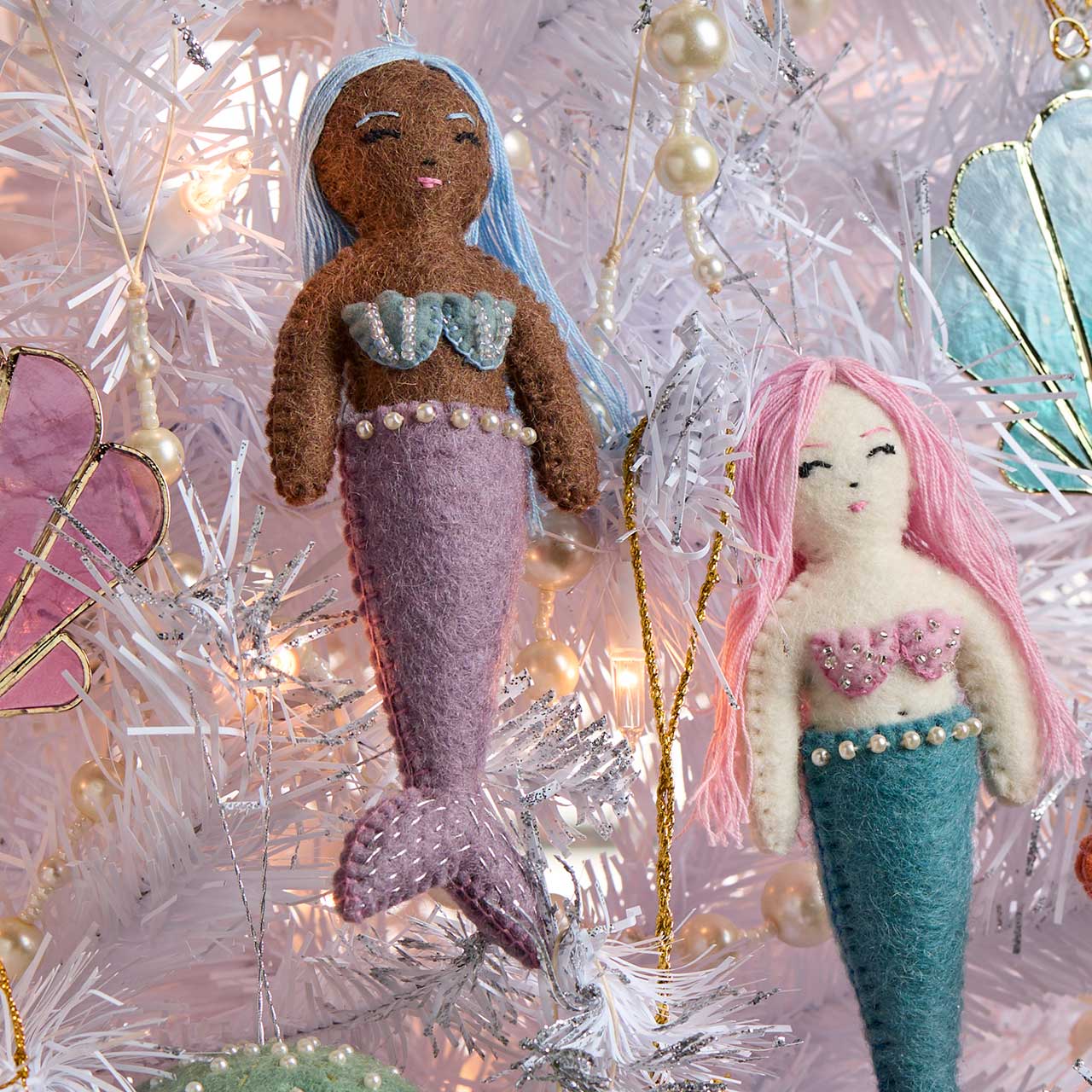 SERRV International - Sea Shimmer Lavender Mermaid Christmas Ornament