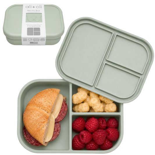 Ali+Oli - Ali+Oli Leakproof Silicone Bento Box (Pine) Back to School