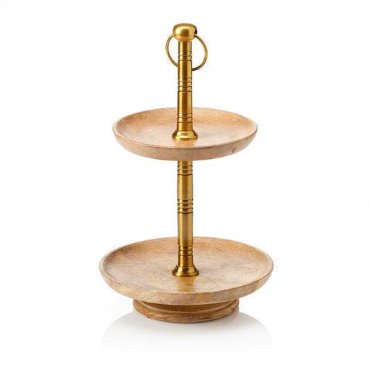 SERRV International - Mango Wood Two-Tiered Stand