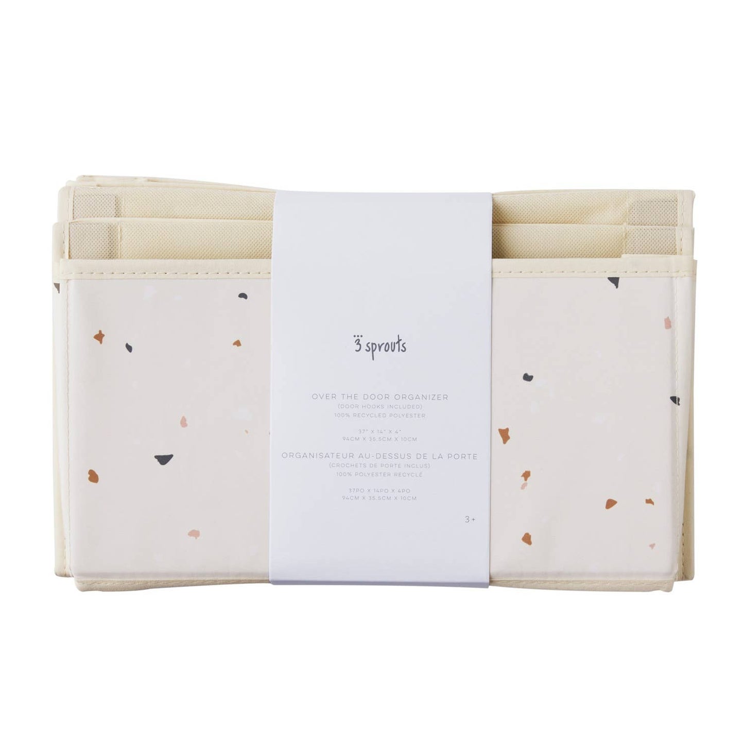 3 Sprouts - Recycled Fabric Over the Door Organizer for Nursery
