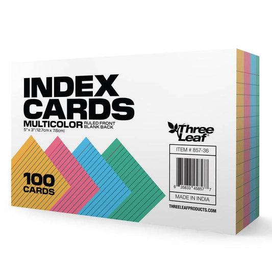 Index Card Ruled , Neon Colored (100 Count)
