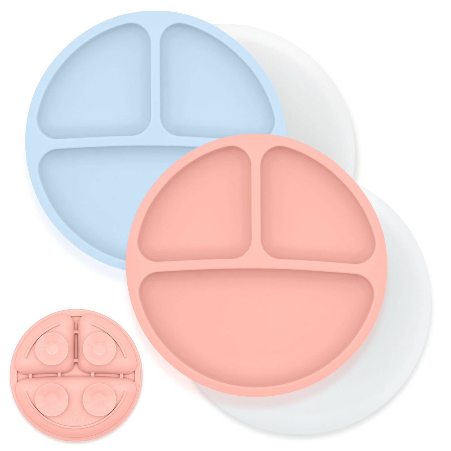 WeeSprout - Silicone Divided Suction Plates – Set of 2