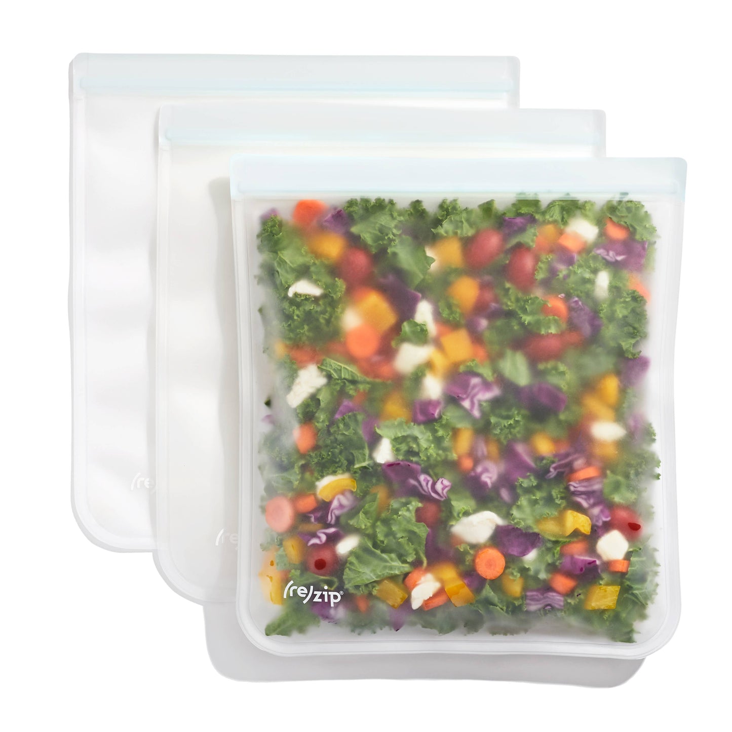 Reusable Flat Gallon Storage Bags - Clear - 3 Pack