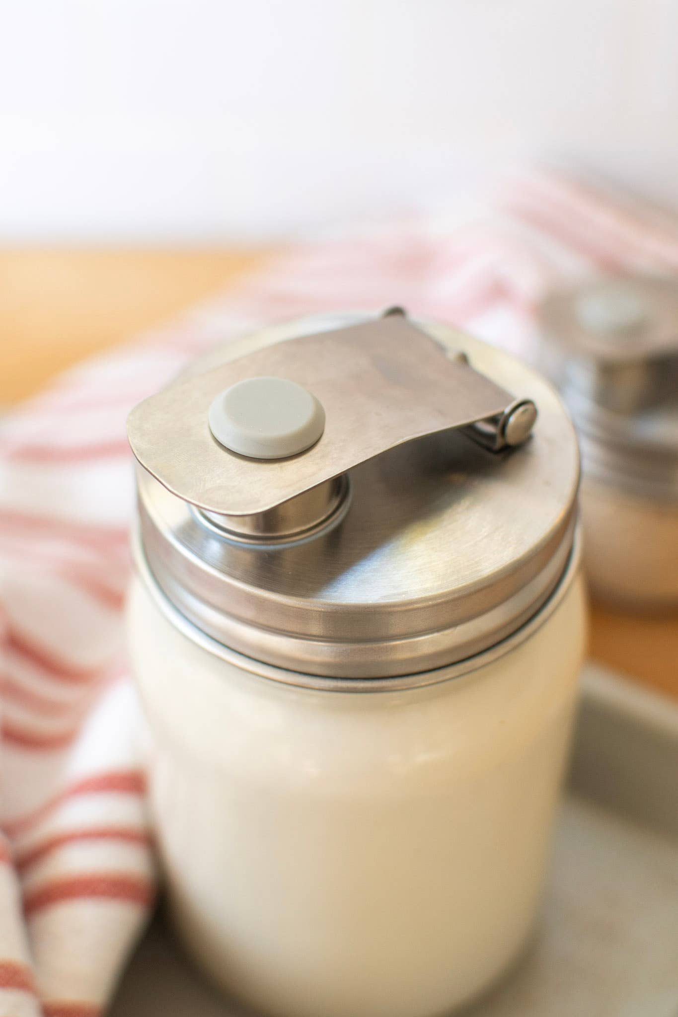 Pourable Jar Lid - Wide Mouth - Stainless Steel