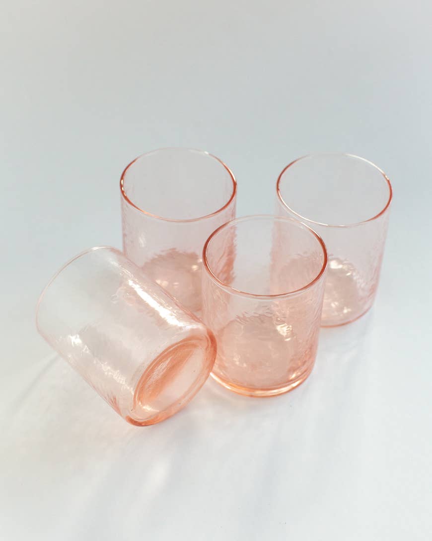 Handblown Hammered Glasses | Set of 4