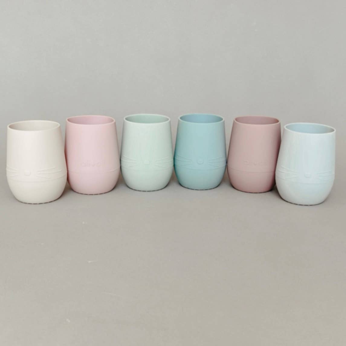 Ali+Oli - Bunny Face Silicone Open Cup for Baby & Toddle (Misty Blush)