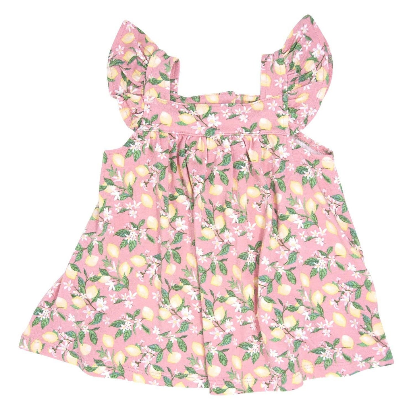 Ruffle Dress & Bloomer - Lemons Pink